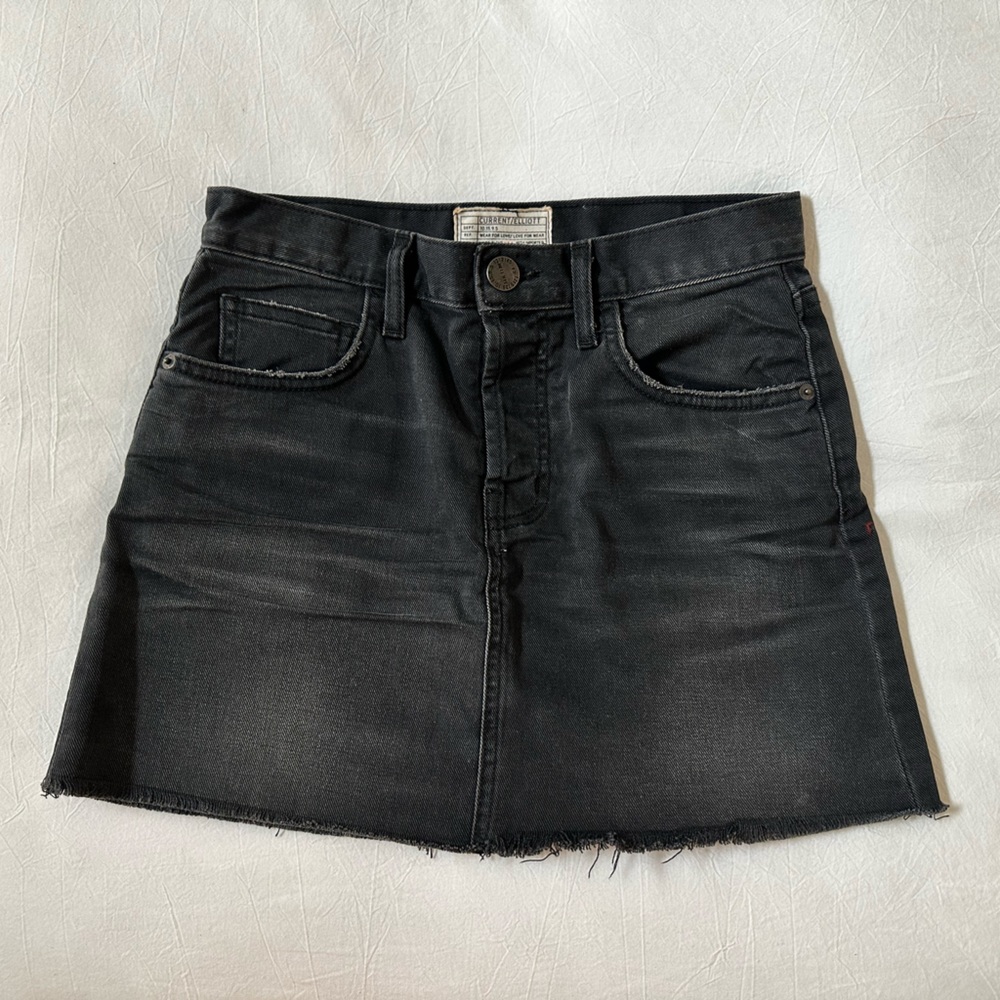 Current/Elliott Black Denim Mini Skirt size 25